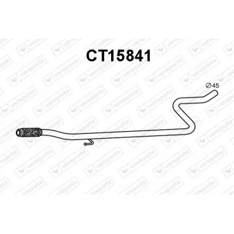Tuyau d'échappement VENEPORTE CT15841