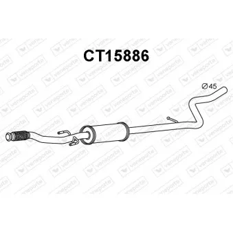 Silencieux avant VENEPORTE CT15886