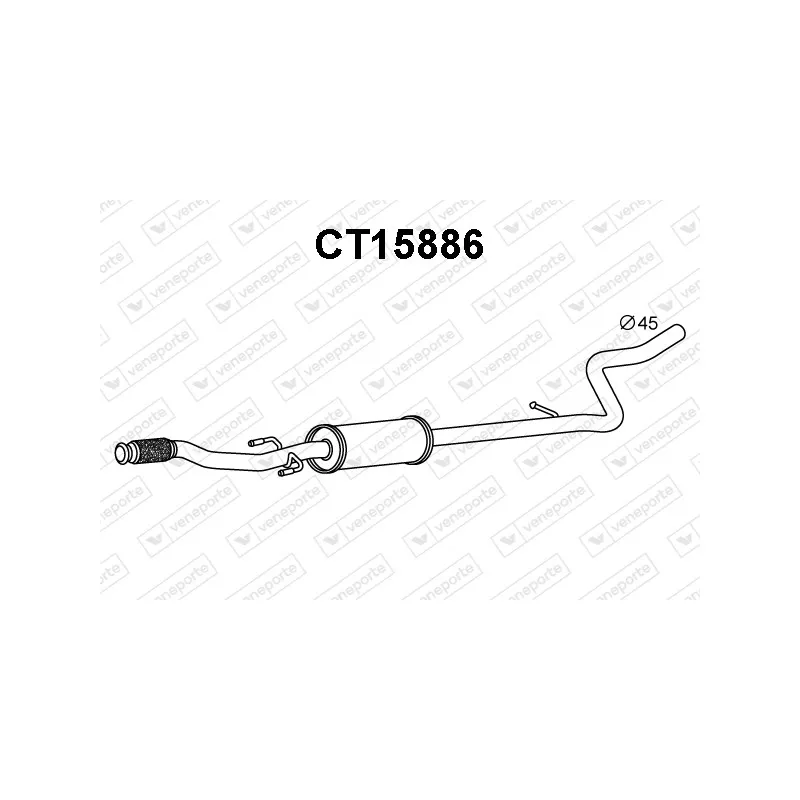 Silencieux avant VENEPORTE CT15886