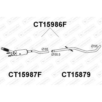 Filtre à particules / à suie, échappement VENEPORTE CT15986F
