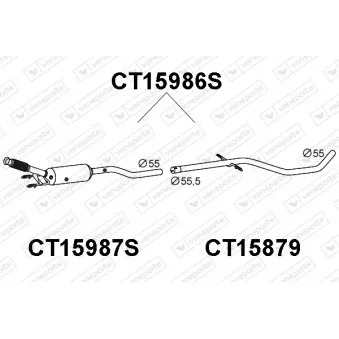 Filtre à particules / à suie, échappement VENEPORTE CT15986S