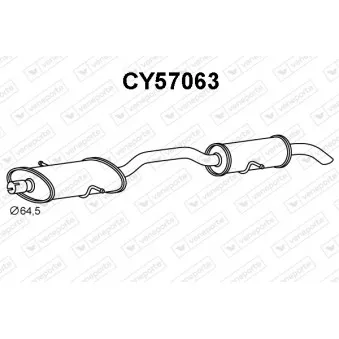 Silencieux arrière VENEPORTE CY57063