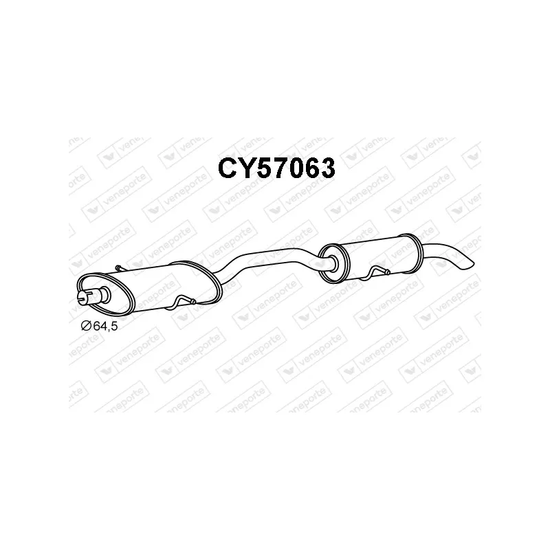 Silencieux arrière VENEPORTE CY57063