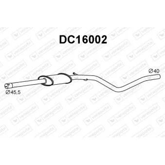 Silencieux avant VENEPORTE DC16002