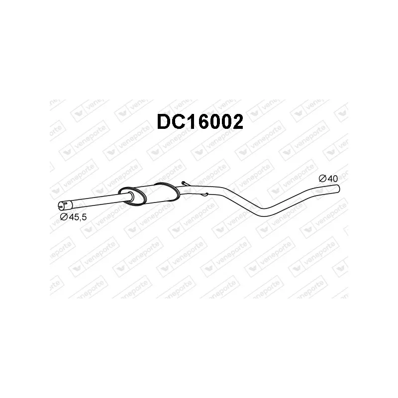 Silencieux avant VENEPORTE DC16002