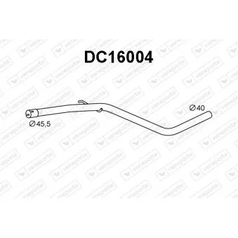 Tuyau d'échappement VENEPORTE DC16004