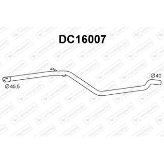 Tuyau d'échappement VENEPORTE DC16007