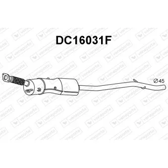 Filtre à particules / à suie, échappement VENEPORTE DC16031F