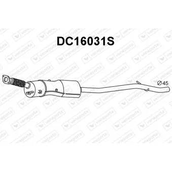 Filtre à particules / à suie, échappement VENEPORTE DC16031S