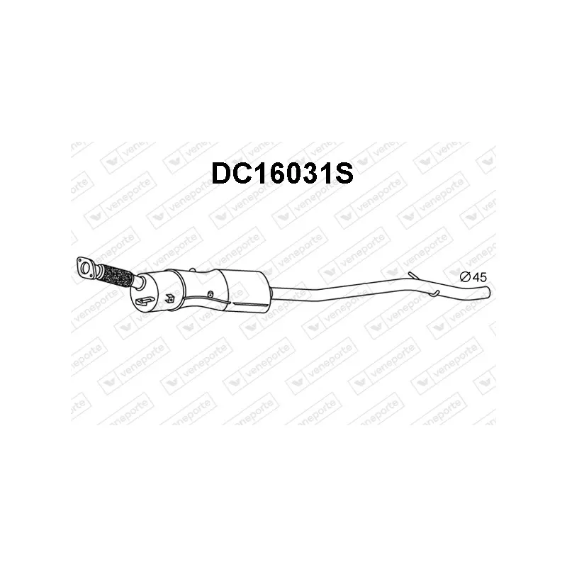 Filtre à particules / à suie, échappement VENEPORTE DC16031S