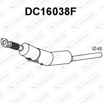 Filtre à particules / à suie, échappement VENEPORTE DC16038F