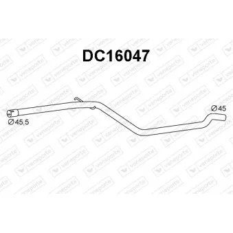 Tuyau d'échappement VENEPORTE DC16047