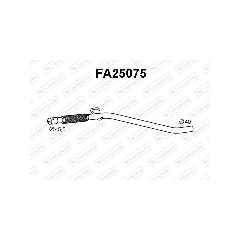 Tuyau d'échappement VENEPORTE FA25075