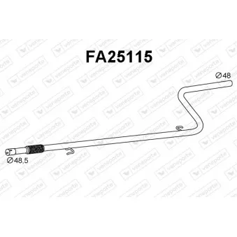 Tuyau d'échappement VENEPORTE FA25115