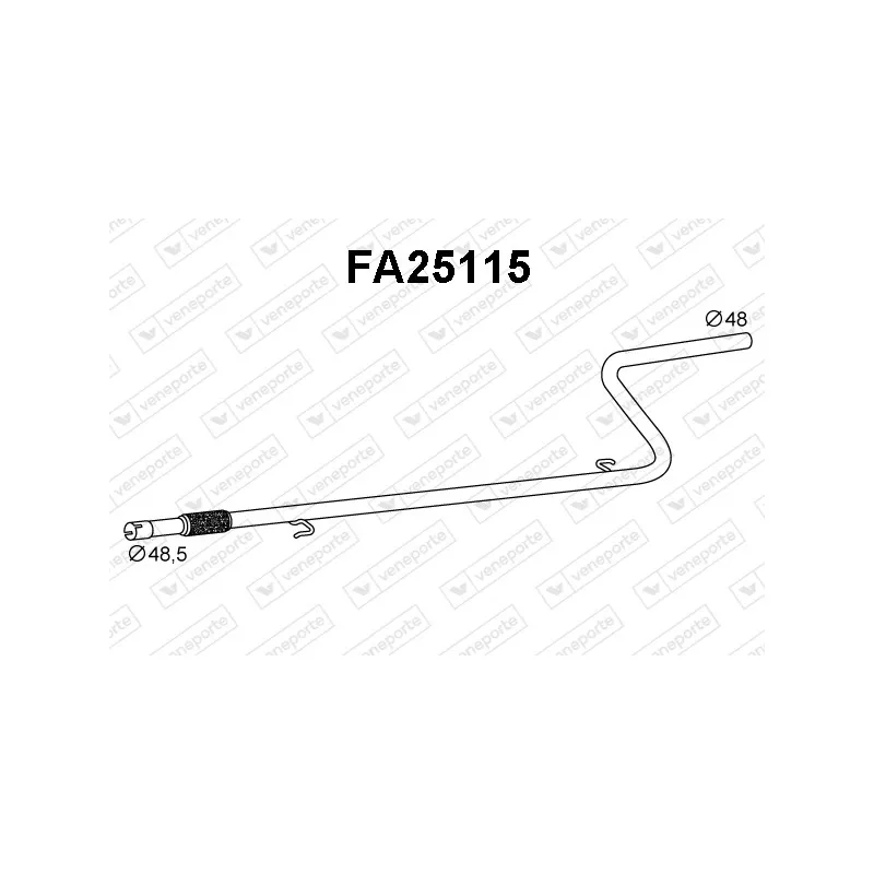 Tuyau d'échappement VENEPORTE FA25115