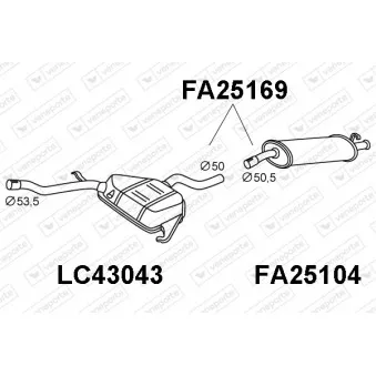 Silencieux arrière VENEPORTE