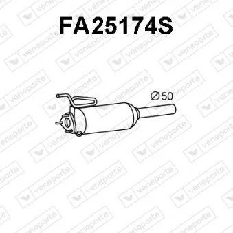 Filtre à particules / à suie, échappement VENEPORTE FA25174S
