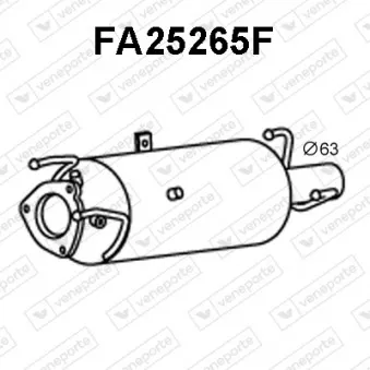 Filtre à particules / à suie, échappement VENEPORTE FA25265F