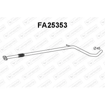 Tuyau d'échappement VENEPORTE FA25353