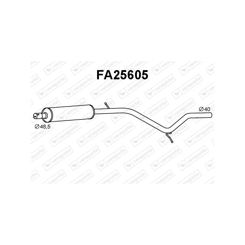 Silencieux avant VENEPORTE FA25605