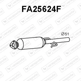 Filtre à particules / à suie, échappement VENEPORTE FA25624F