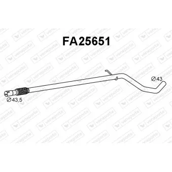 Tuyau d'échappement VENEPORTE FA25651