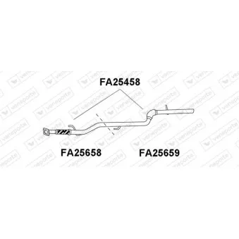 Tuyau d'échappement VENEPORTE FA25658