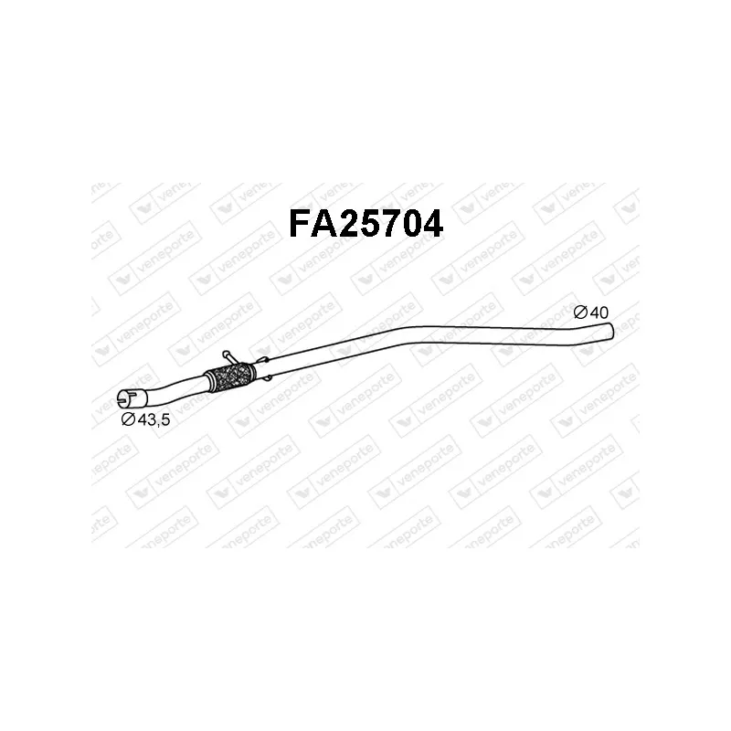 Tuyau d'échappement VENEPORTE FA25704