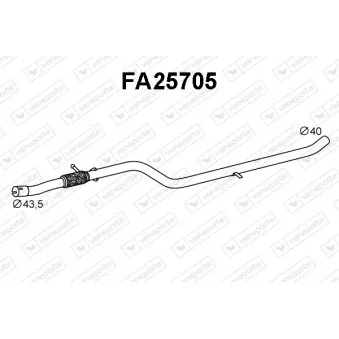 Tuyau d'échappement VENEPORTE FA25705