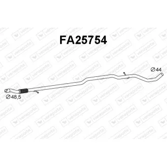 Tuyau d'échappement VENEPORTE FA25754