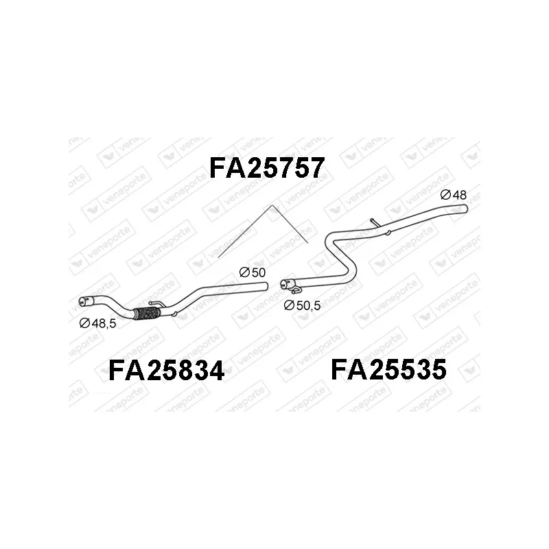 Tuyau d'échappement VENEPORTE FA25757