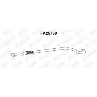 Tuyau d'échappement VENEPORTE FA25769