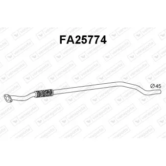 Tuyau d'échappement VENEPORTE FA25774