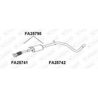 Silencieux central VENEPORTE FA25795
