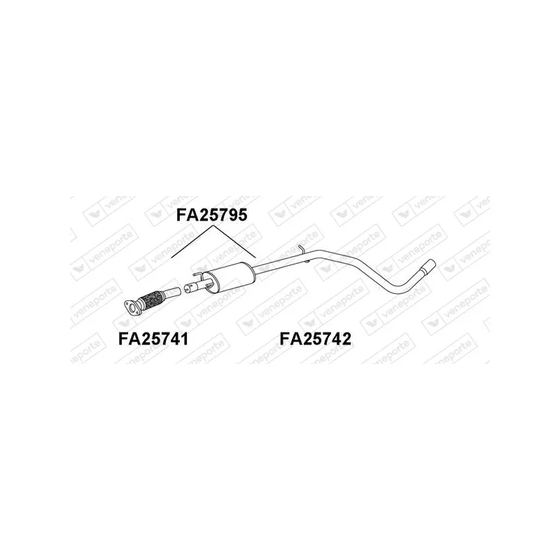 Silencieux central VENEPORTE FA25795
