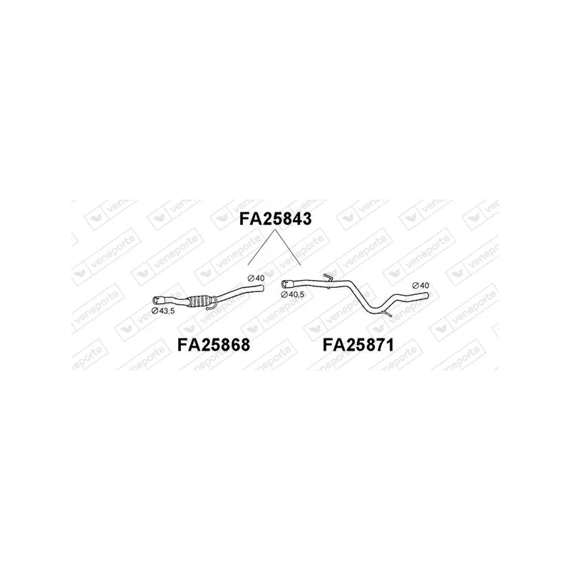 Tuyau d'échappement VENEPORTE FA25843
