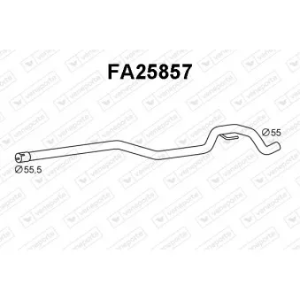 Tuyau d'échappement VENEPORTE FA25857