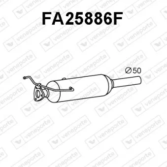 Filtre à particules / à suie, échappement VENEPORTE FA25886F