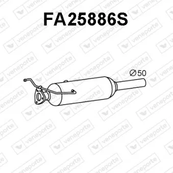 Filtre à particules / à suie, échappement VENEPORTE FA25886S