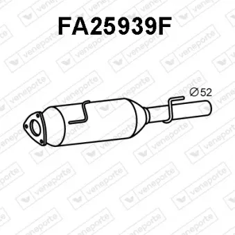 Filtre à particules / à suie, échappement VENEPORTE FA25939F