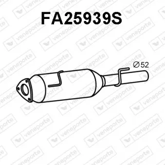 Filtre à particules / à suie, échappement VENEPORTE FA25939S