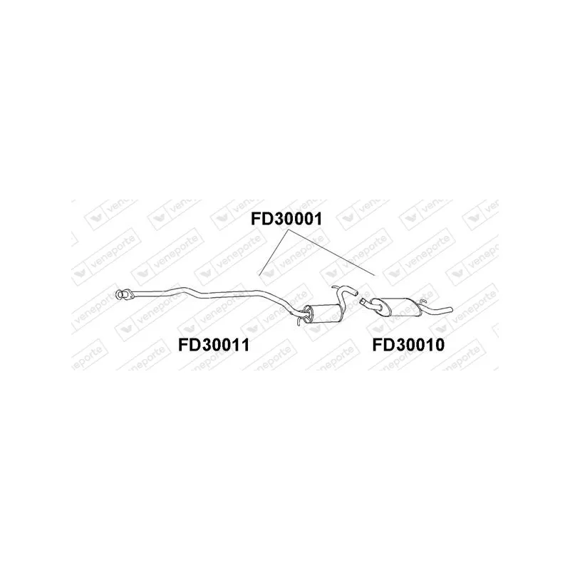 Silencieux arrière VENEPORTE FD30001