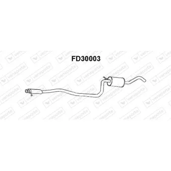 Silencieux central VENEPORTE FD30003