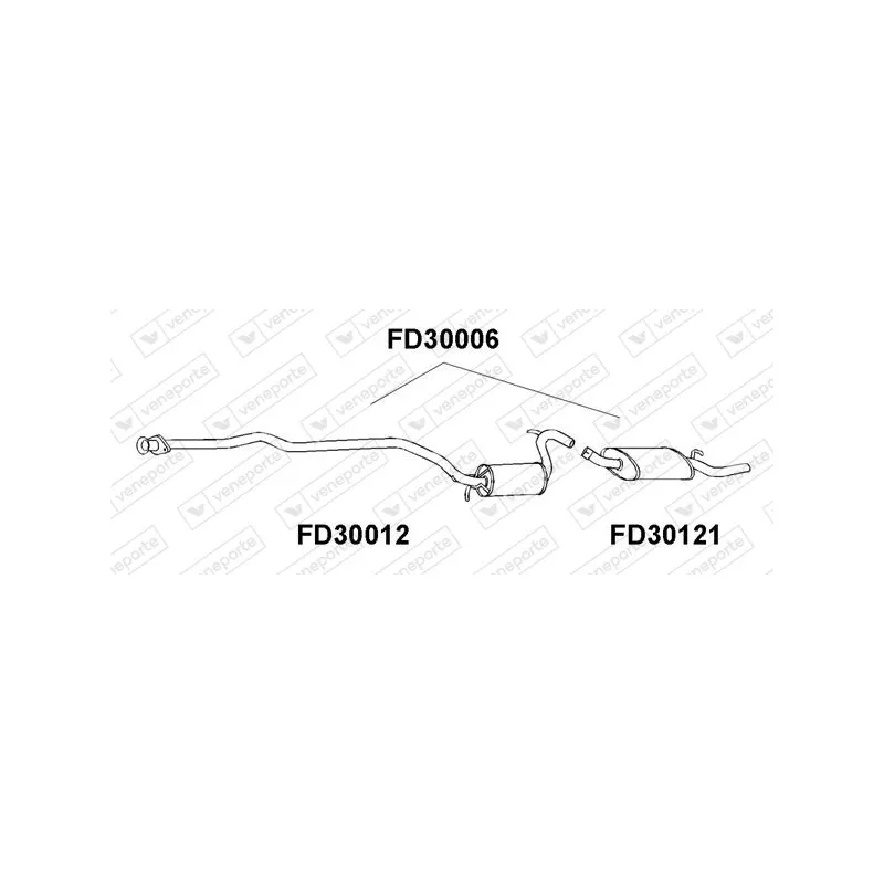 Silencieux arrière VENEPORTE FD30006
