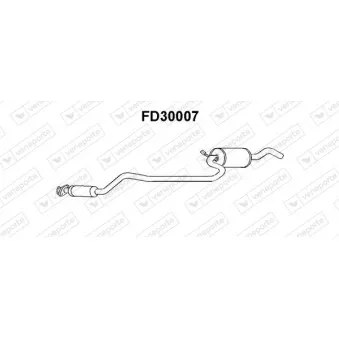 Silencieux central VENEPORTE FD30007