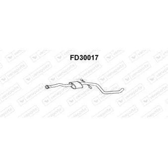 Silencieux central VENEPORTE FD30017