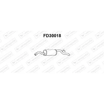 Silencieux arrière VENEPORTE FD30018