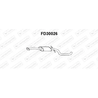 Silencieux central VENEPORTE FD30026