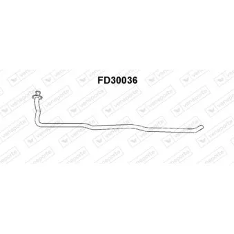 Tuyau d'échappement VENEPORTE FD30036