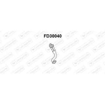 Tuyau d'échappement VENEPORTE FD30040